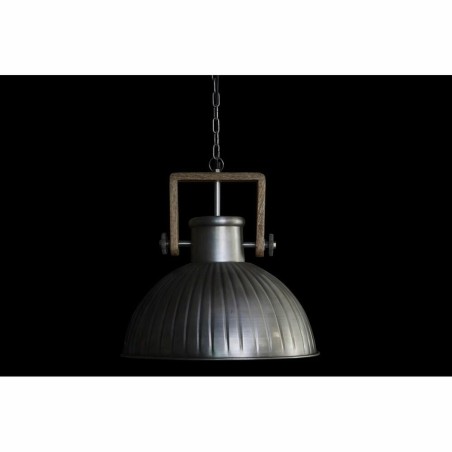 Lampadario DKD Home Decor Marrone Argentato Ferro Legno di mango 50 W