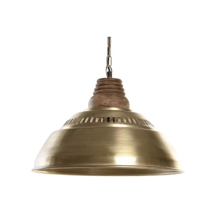 Plafondlamp DKD Home Decor Bruin Gouden Ijzer Mangohout 50 W 43 x 43 x