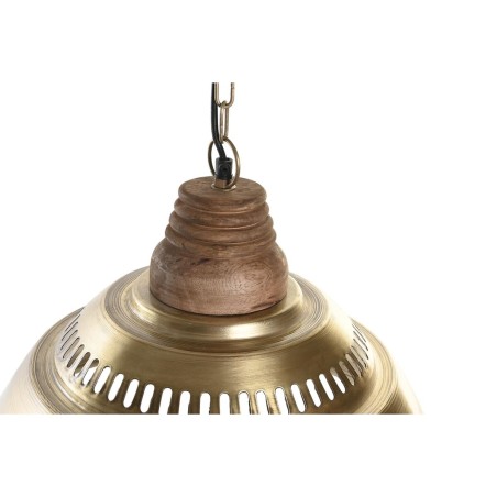 Ceiling Light DKD Home Decor Brown Golden Iron Mango wood 50 W 43 x 43