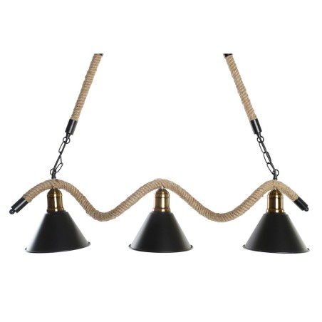 Ceiling Light DKD Home Decor Natural Black Metal Rope 50 W (85 x 18 x
