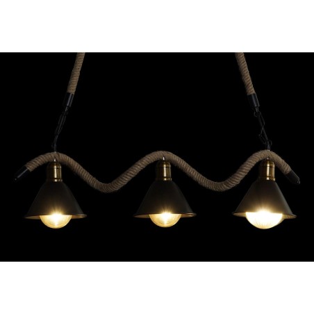 Ceiling Light DKD Home Decor Natural Black Metal Rope 50 W (85 x 18 x