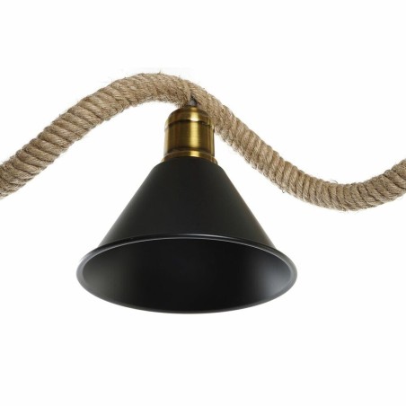 Ceiling Light DKD Home Decor Natural Black Metal Rope 50 W (85 x 18 x