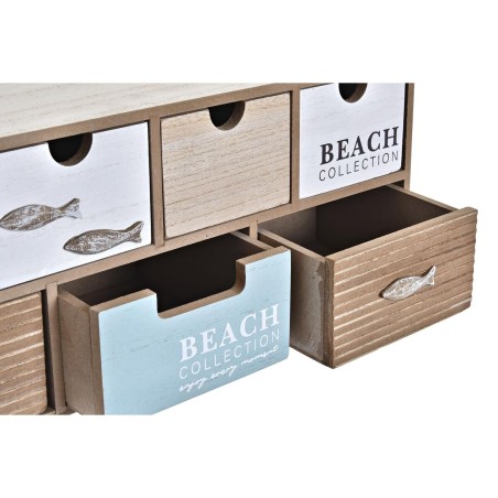 Doos-Juwelenkistje DKD Home Decor 40 x 16 x 19 cm Hout Bruin Turkoois