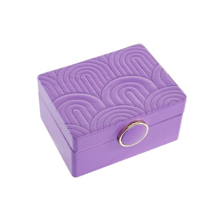 Boîte à bijoux DKD Home Decor 23 x 17 x 10 cm Lila Polyuréthane Boi 2