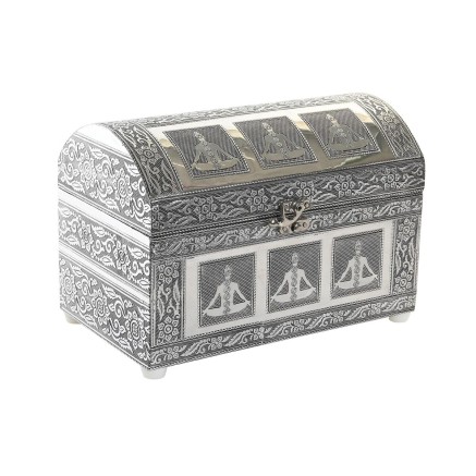 Boîte à bijoux DKD Home Decor Vert Argenté Bois Aluminium 25 x 15 x