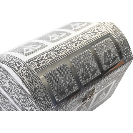 Doos-Juwelenkistje DKD Home Decor Groen Zilverkleurig Hout Aluminium 2