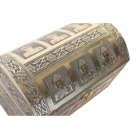 Scatola-Portagioie DKD Home Decor 25 x 15,5 x 18 cm Champagne Beige Le