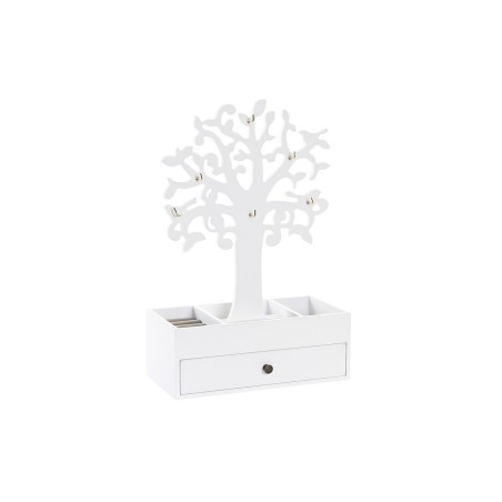 Doos-Juwelenkistje DKD Home Decor Wit Hout MDF (24 x 12 x 36 cm)