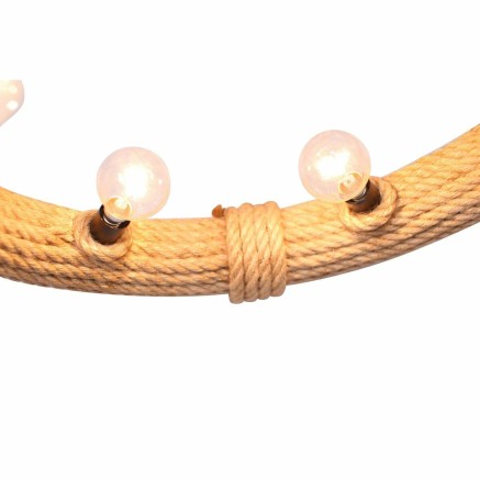 Plafondlamp DKD Home Decor Bruin Touw (51 x 51 x 10 cm) (47 X 47 X 10 2