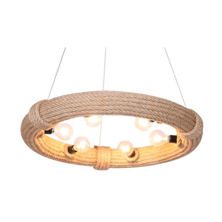Ceiling Light DKD Home Decor Brown Rope (51 x 51 x 10 cm) (47 X 47 X 1