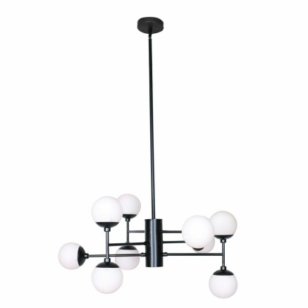 Lámpara de Techo DKD Home Decor Cristal Negro (76.2 x 76.2 x 40.64 cm