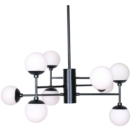 Plafondlamp DKD Home Decor Kristal Zwart (76.2 x 76.2 x 40.64 cm) 2