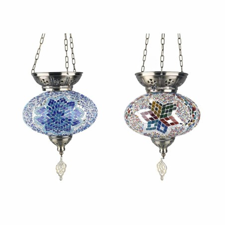 Ceiling Light DKD Home Decor 25 x 25 x 49 cm Crystal Metal Multicolour