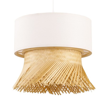 Ceiling Light DKD Home Decor Polyester Bamboo (40 x 40 x 39 cm) 2