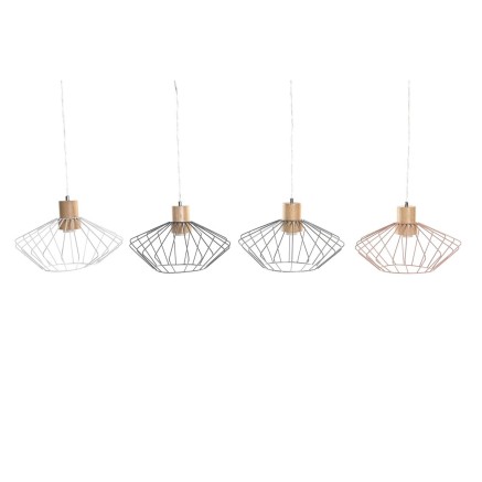 Plafondlamp DKD Home Decor 34 x 34 x 21 cm Zilverkleurig Zwart Grijs R