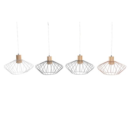 Suspension DKD Home Decor 34 x 34 x 21 cm Argenté Noir Gris Rose Mét