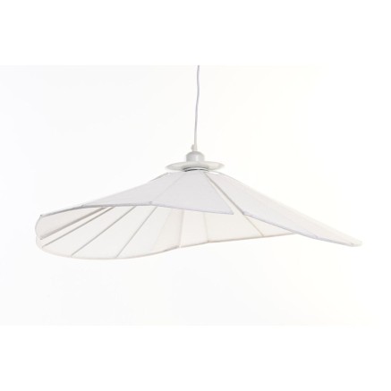 Plafondlamp DKD Home Decor Metaal Linnen Wit 50 W (68 x 68 x 21 cm)