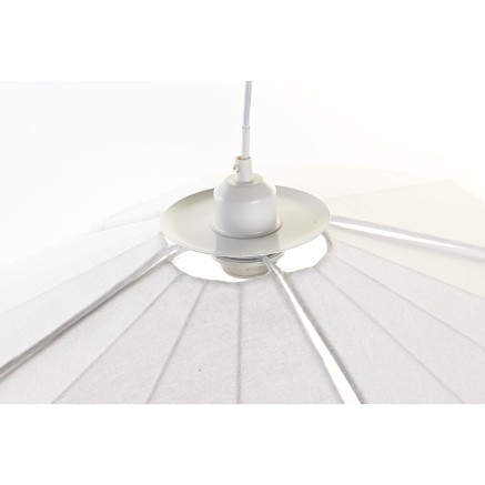 Plafondlamp DKD Home Decor Metaal Linnen Wit 50 W (68 x 68 x 21 cm) 2
