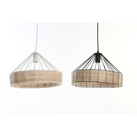 Ceiling Light DKD Home Decor 35 x 35 x 22 cm Black Metal Rattan 50 W (