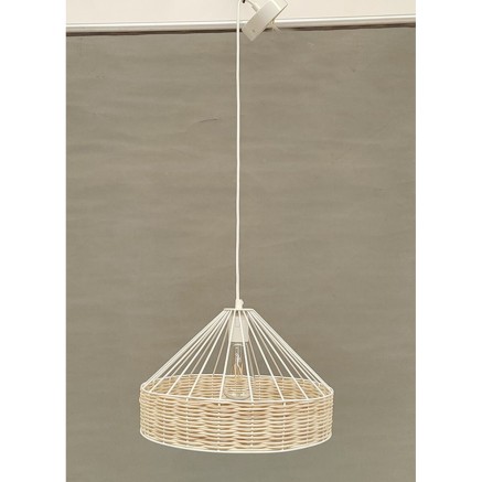 Lámpara de Techo DKD Home Decor 35 x 35 x 22 cm Negro Metal Ratán 50 2