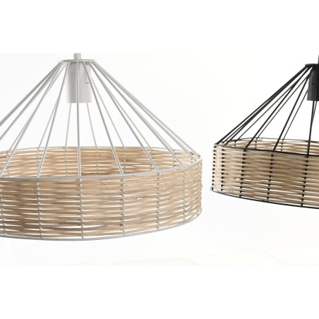 Ceiling Light DKD Home Decor 35 x 35 x 22 cm Black Metal Rattan 50 W (