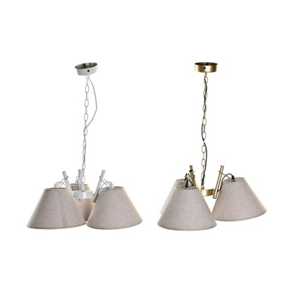Deckenlampe DKD Home Decor 50 x 46 x 30 cm Gold Metall Weiß 50 W (2 S