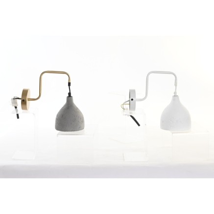 Wall Lamp DKD Home Decor 14 x 27 x 26 cm Metal Cement Dark grey 220 V