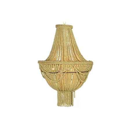 Lámpara de Techo DKD Home Decor Amarillo Marrón Metal Madera MDF 40