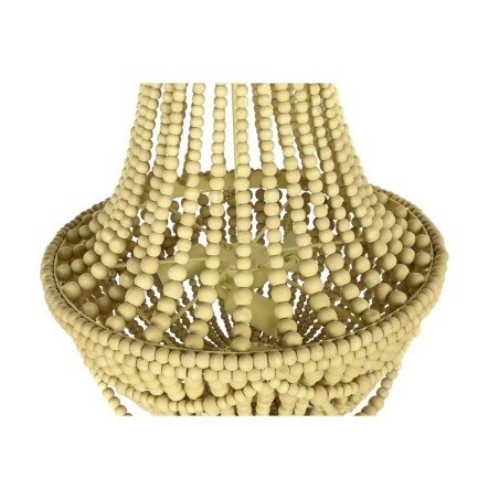 Suspension DKD Home Decor Métal Marron Jaune 40 W Bois MDF (40 x 40 x