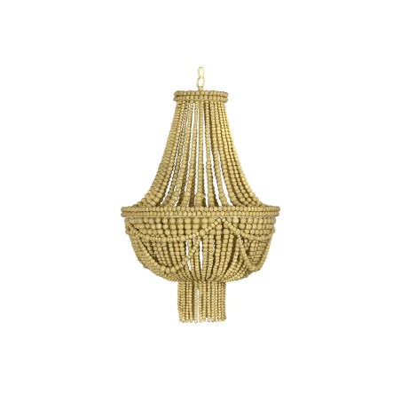 Suspension DKD Home Decor Métal Marron Jaune 40 W Bois MDF (40 x 40 x