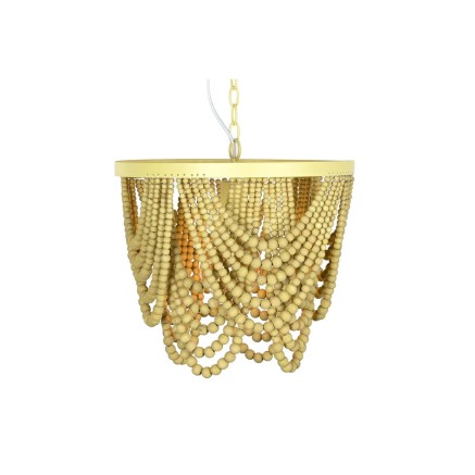 Lámpara de Techo DKD Home Decor Metal Marrón Amarillo 50 W Madera MD
