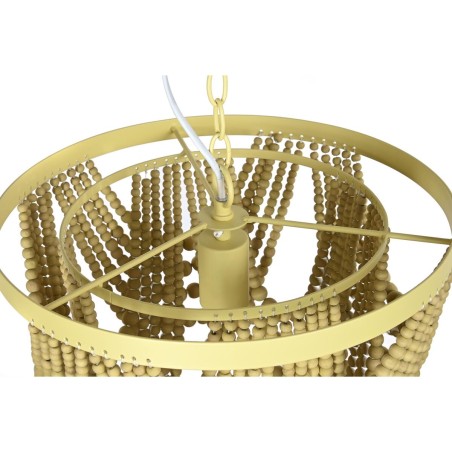 Deckenlampe DKD Home Decor Metall Braun Gelb 50 W Holz MDF (35 x 35 x