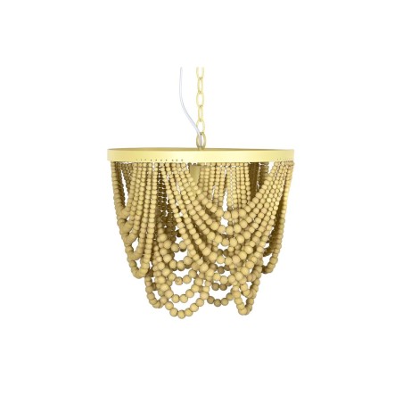 Suspension DKD Home Decor Métal Marron Jaune 50 W Bois MDF (35 x 35 x