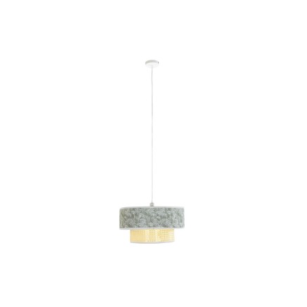 Plafondlamp DKD Home Decor Natuurlijk Zwart Polyester Wit Groen 40 W 5