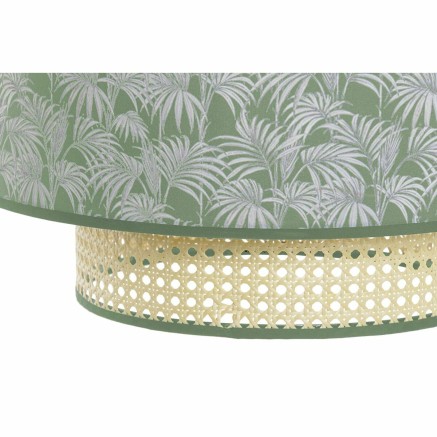 Plafondlamp DKD Home Decor Natuurlijk Zwart Polyester Wit Groen 40 W 5 2