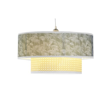 Deckenlampe DKD Home Decor natürlich Schwarz Polyester Weiß grün 40