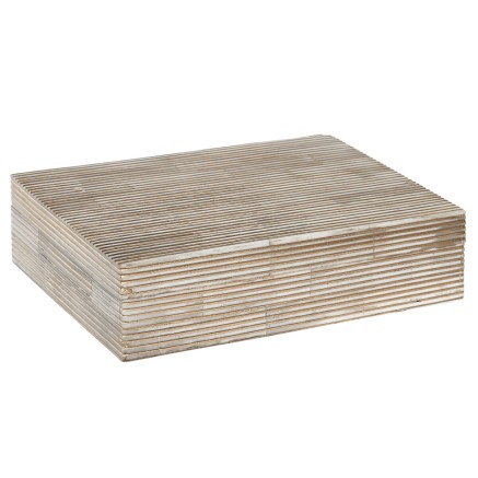 Box-Schmuckkästchen DKD Home Decor 20,5 x 13 x 5,5 cm Creme Knochen H