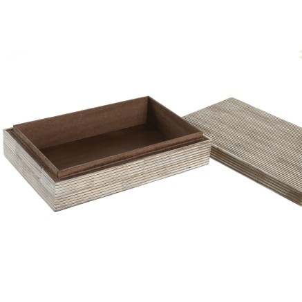 Doos-Juwelenkistje DKD Home Decor 20,5 x 13 x 5,5 cm Crème Bot Hars 2