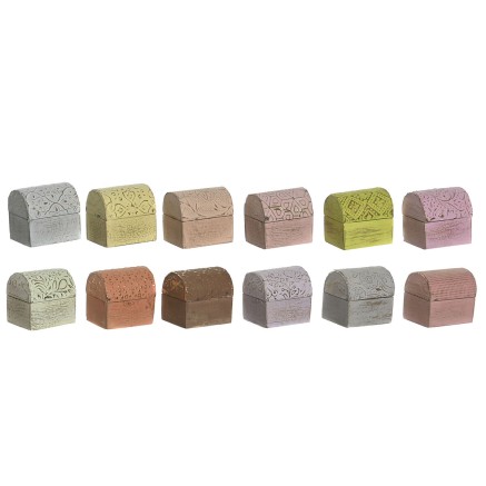 Caja-Joyero DKD Home Decor Multicolor Metal Madera de mango 4 x 5 x 5