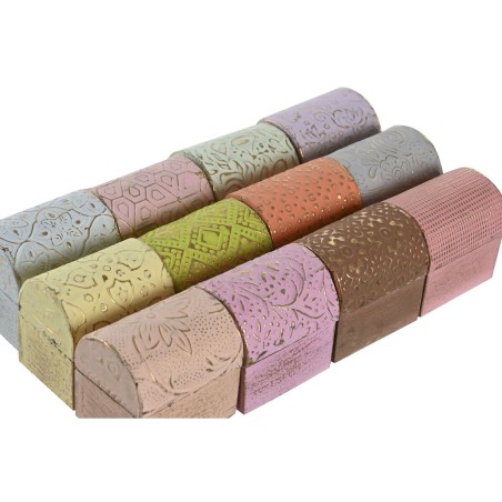 Boîte à bijoux DKD Home Decor Multicouleur Métal Bois de manguier 4