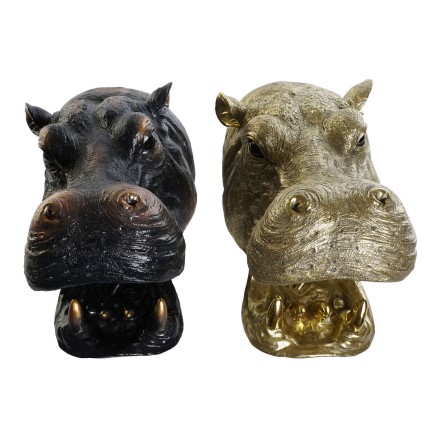 Applique Murale DKD Home Decor Cuivre Doré 50 W Colonial Hippopotame