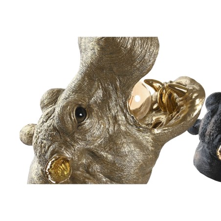 Aplique de Pared DKD Home Decor Cobre Dorado 50 W Colonial Hipopótamo