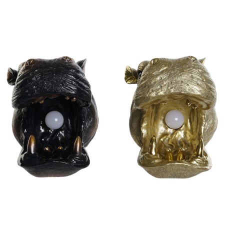 Aplique de Pared DKD Home Decor Cobre Dorado 50 W Colonial Hipopótamo