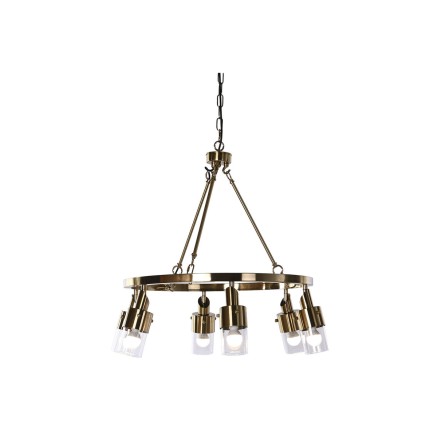 Suspension DKD Home Decor 66 x 66 x 60 cm Verre Doré Métal 40 W 2