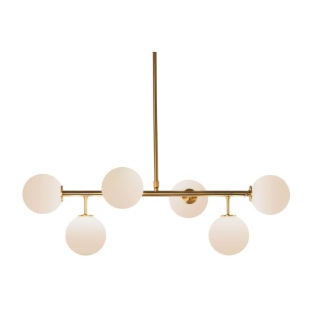 Plafondlamp DKD Home Decor 83 x 36 x 36 cm Kristal Gouden Metaal Wit