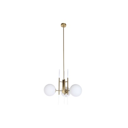 Lámpara de Techo DKD Home Decor 64 x 64 x 64 cm Cristal Dorado Metal