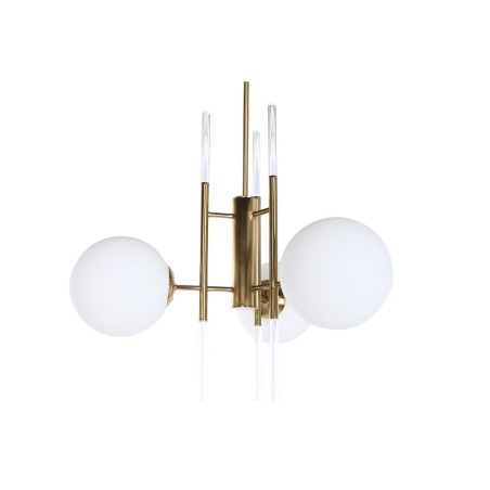Plafondlamp DKD Home Decor 64 x 64 x 64 cm Kristal Gouden Metaal Wit 5