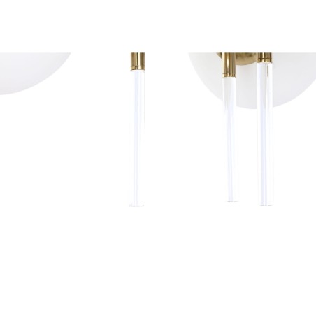 Plafondlamp DKD Home Decor 64 x 64 x 64 cm Kristal Gouden Metaal Wit 5