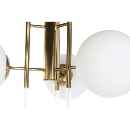 Plafondlamp DKD Home Decor 64 x 64 x 64 cm Kristal Gouden Metaal Wit 5