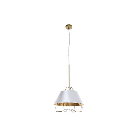 Lámpara de Techo DKD Home Decor Blanco Dorado PVC Metal 50 W 38 x 38